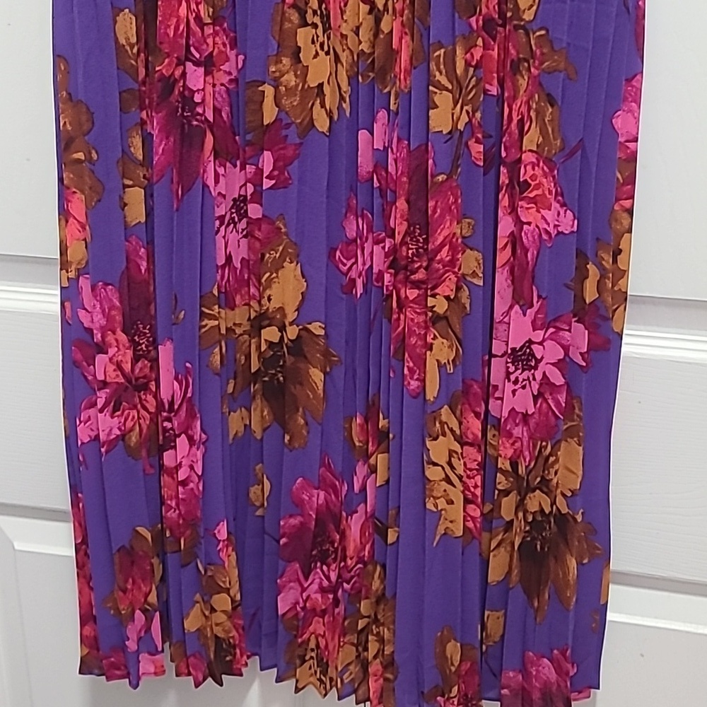 Sofia Vergara Women's Colorful Floral‎ Print Satin Midi Maxi Dress - Picture 10 of 16